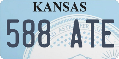KS license plate 588ATE