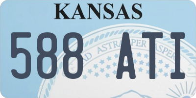 KS license plate 588ATI