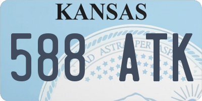 KS license plate 588ATK
