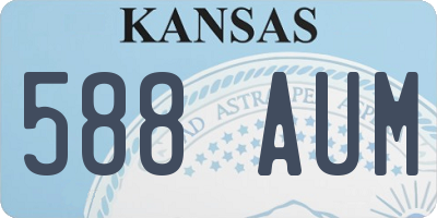 KS license plate 588AUM