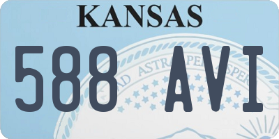 KS license plate 588AVI