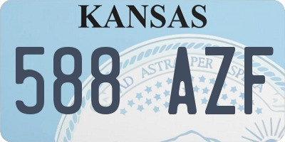 KS license plate 588AZF