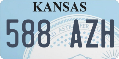 KS license plate 588AZH