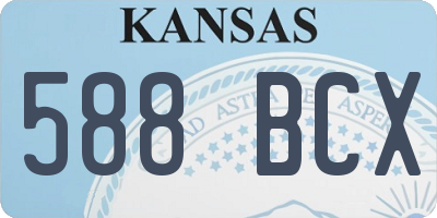 KS license plate 588BCX