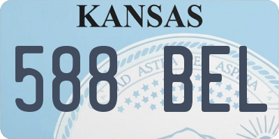 KS license plate 588BEL