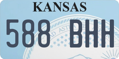 KS license plate 588BHH