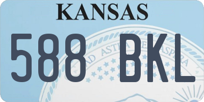 KS license plate 588BKL