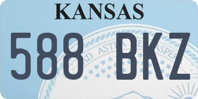 KS license plate 588BKZ