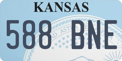 KS license plate 588BNE