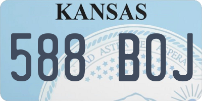 KS license plate 588BOJ
