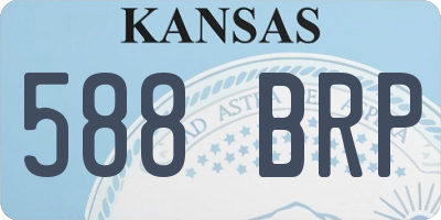 KS license plate 588BRP