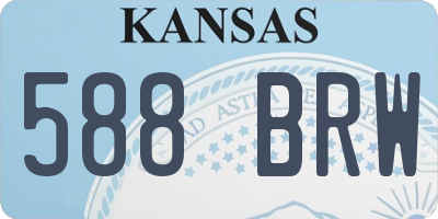 KS license plate 588BRW