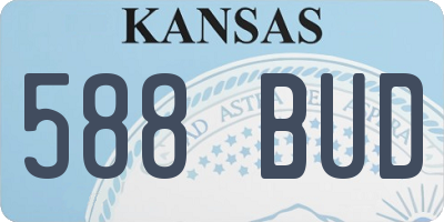 KS license plate 588BUD