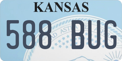 KS license plate 588BUG
