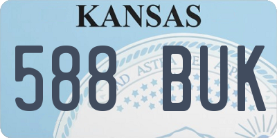 KS license plate 588BUK