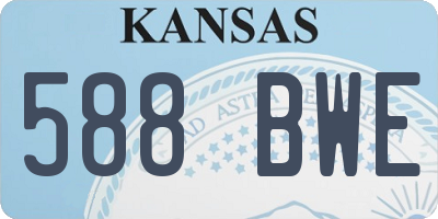 KS license plate 588BWE