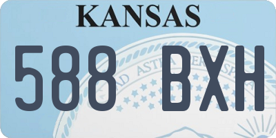 KS license plate 588BXH