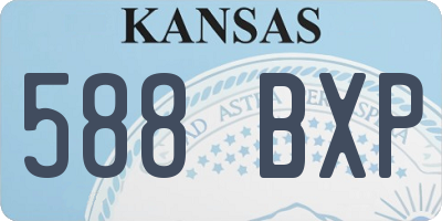 KS license plate 588BXP