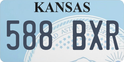 KS license plate 588BXR