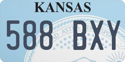 KS license plate 588BXY