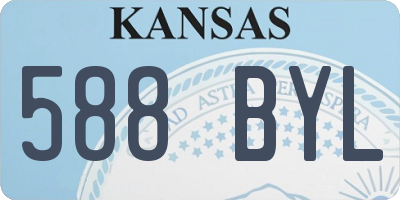 KS license plate 588BYL