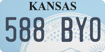 KS license plate 588BYO