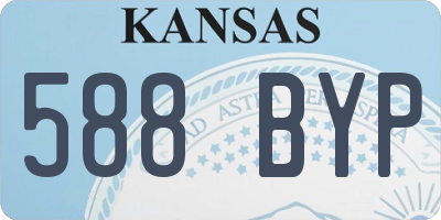 KS license plate 588BYP