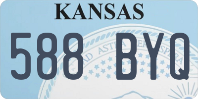 KS license plate 588BYQ