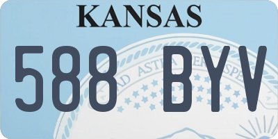 KS license plate 588BYV