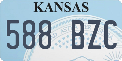 KS license plate 588BZC
