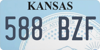 KS license plate 588BZF