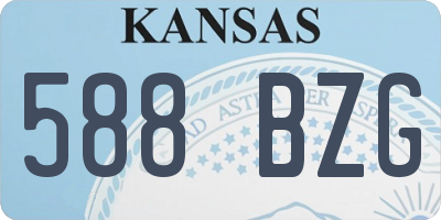 KS license plate 588BZG