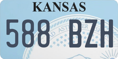 KS license plate 588BZH