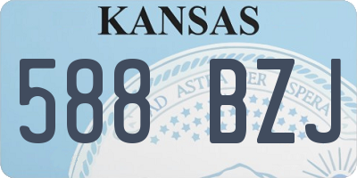 KS license plate 588BZJ