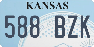 KS license plate 588BZK