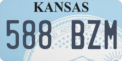 KS license plate 588BZM