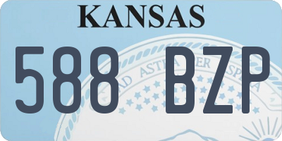 KS license plate 588BZP