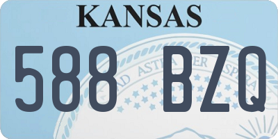 KS license plate 588BZQ