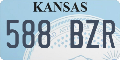 KS license plate 588BZR