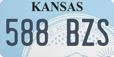 KS license plate 588BZS