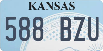 KS license plate 588BZU