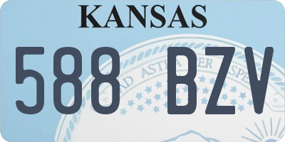 KS license plate 588BZV