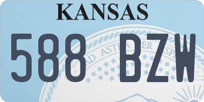 KS license plate 588BZW