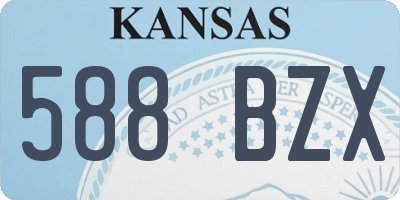 KS license plate 588BZX