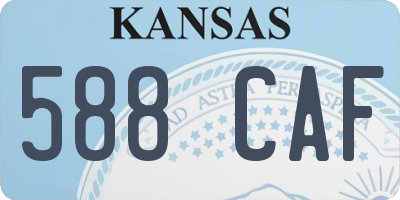 KS license plate 588CAF