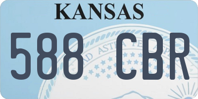 KS license plate 588CBR
