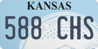 KS license plate 588CHS