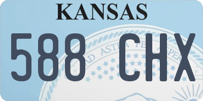 KS license plate 588CHX