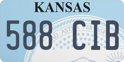 KS license plate 588CIB