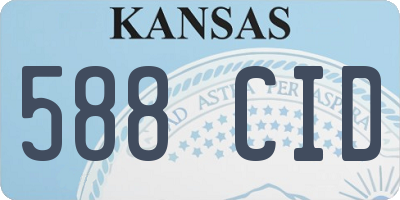 KS license plate 588CID